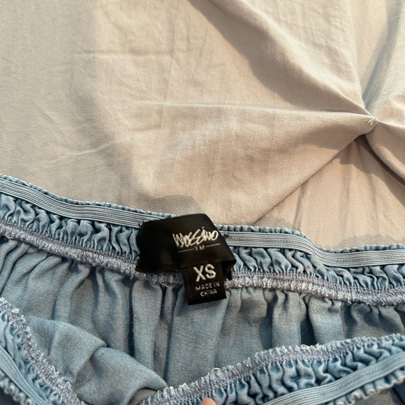 Mossimo XS Chambray Off The Shoulder Top - Picture 2 of 4